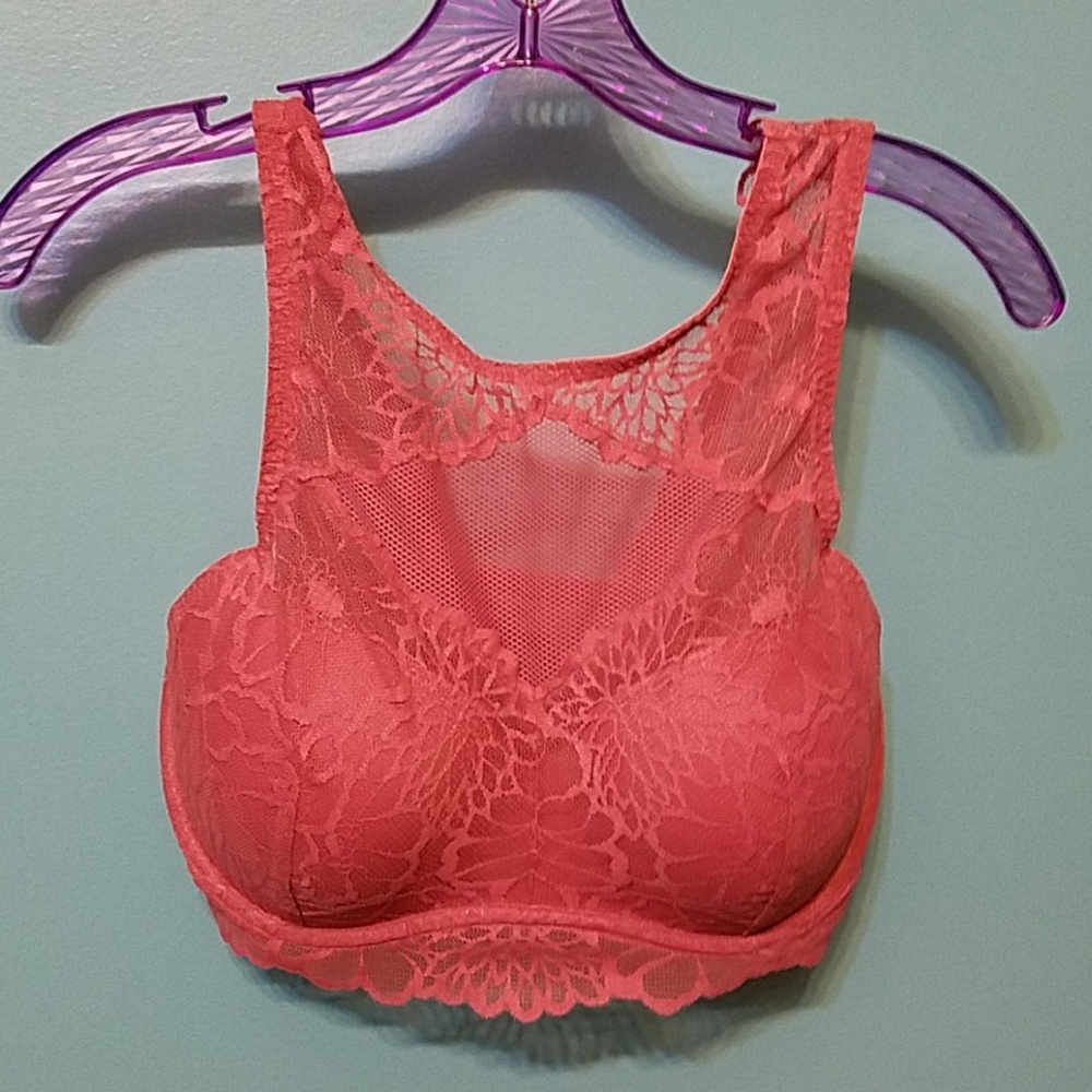 PINK high neck bra